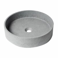 ALFI brand ABCO17R 17  Round Solid Concrete Above Mount Bathroom Sink