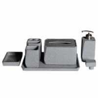 ALFI brand ABCO1023 7 Piece Solid Concrete Bathroom Accessory Set