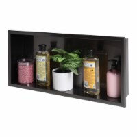 ABNP2412-BB 24  x 12  Brushed Black PVD Stainless Steel Horizontal Single Shelf Shower Niche