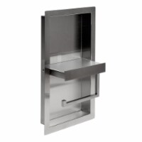 ALFI brand ABTPN88-BSS Brushed Stainless Steel Recessed Shelf / Toilet Paper Holder Niche