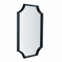 Hamilton Hills 24  x 36  Black Metal Framed Scalloped Mirror