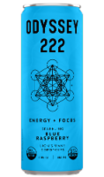 Odyssey® 222 Energy + Focus Sparkling Blue Raspberry Mushroom Elixir Energy Drink Perspective: Main