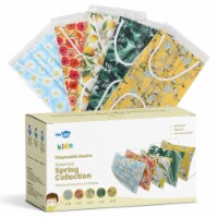 WeCare Individually Wrapped Kids Face Masks, Pack of 50, Spring Print