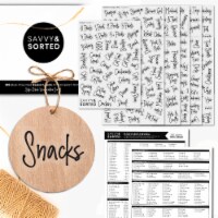 385 Labels Black Script Pantry Labels | Household Label Stickers for Containers