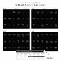 Black Minimalist Coffee Station Labels