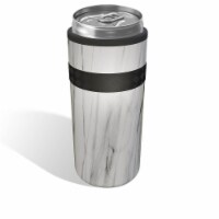 12oz RECESS SLIM CAN COOLER —White