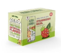 Aura Bora® Strawberry Basil Herbal Sparkling Water Perspective: Main