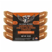 Biker Jim's Gourmet Smoked Pork Elk & Jalapeno Cheddar Hot Dogs