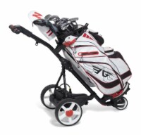 Super E-Caddy The Weekender 3-Wheel Electric Portable Red Golf Push Cart