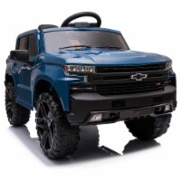 Dakott Chevy Silverado Z71 4x4 Big Wheels Trail Car Ride On Monster Truck, Blue