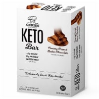 Genius Gourmet® Creamy Peanut Butter Chocolate Keto Bar Perspective: Main