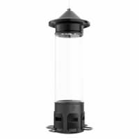 Natures Way 9087042 4 qt. 6 Ports Black & Clear Squirrel Shield Wild Bird Metal Pro Bird Feed