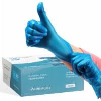 FifthPulse Disposable Vinyl Exam Gloves, Blue, Box of 50 - Powder-Free, Latex-Free
