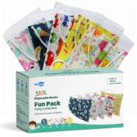 WeCare Individually Wrapped Kids Face Masks, Pack of 50, Fun Variety Prints
