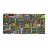 Paradiso Toys Street Carpet, 79"x 37.4", with Education Road and City with buildings PT02912