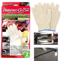 2 Heat Proof OVEN Mitt Glove Resistant Cooking Kitchen 48 F Hot Surface Handler