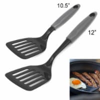 2 Nylon Turner Slotted Heat Resistant Kitchen Utensil Spatula Sizes 10.5  - 12