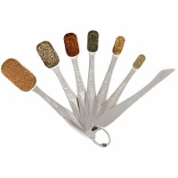 Chef Pomodoro Measuring Spoons 7-Piece Set, Stainless Steel Metal Measuring Spoons, Metric an