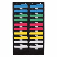 Hanging File Organizer | Black, Letter-Sized, Storage Pocket Chart for Office, Home and Class