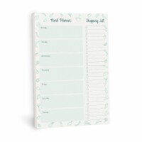 Rileys & Co 52-Page Meal Planner Note Pad with Tear-off Grocery List, Weekly Menu Planning