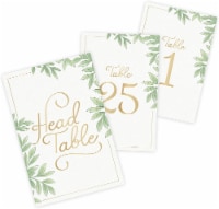 Rileys & Co Large Wedding Table Number Cards 1-25 and Head Table Sign, Gold Foil 26 Pcs -4x6"