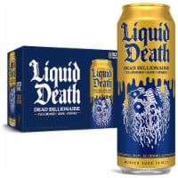 Liquid Death, Dead Billionaire Iced Tea, Half Lemonade Half Black Tea Perspective: Main