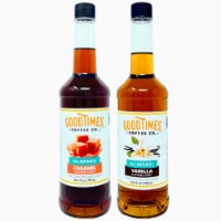 Vanilla and Caramel Syrup Variety Pack - All Natural, Vegan, Gluten-Free, Non-GMO Cane Sugar