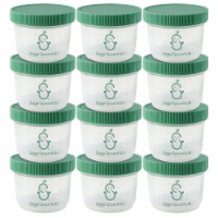 Sage Spoonfuls Reusable Plastic 4oz Baby Food Jars With Lids - 12-Pack