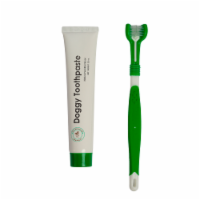 JoJo Modern Pets Triple Headed Dog Tooth Brush with All-Natural Toothpaste