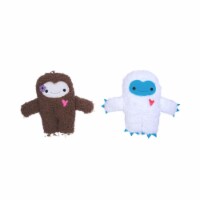 JoJo Modern Pets Interactive Squeaky Dual Yettie Snowman Plush Dog Toy Pack Perspective: Main