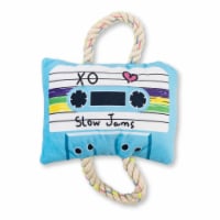 JoJo Modern Pets Cassette Tape Crinkle And Squeaky Plush Dog Chew Toy