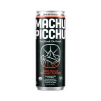 Machu Picchu Ginger Peach Energy Drink Can Perspective: Main