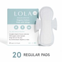 LOLA Ultra Thin Pads with Wings Regular Absorbency Unscented Perspective: Main