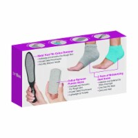 ZenToes Dry Heel Repair Kit Metal Foot File, Pumice Stone Callus Remover, Moisturizing Socks