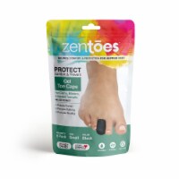 ZenToes 6 Pack Gel Toe Caps - Cushions and Protects Big Toes from Rubbing - (Small, Black)