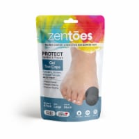 ZenToes 6 Pack Gel Toe Caps - Cushions and Protects Big Toes from Rubbing - (Large, Black)