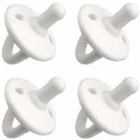 Pacifier 4 Pack by Comfy Cubs, White, Stage 1