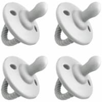 Pacifier 4 Pack by Comfy Cubs, Grey, Flat