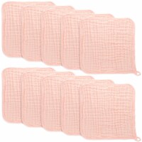 Baby Washcloths, Muslin Cotton Baby Towels, Large 10”x10” (Lace, Pack of 10)