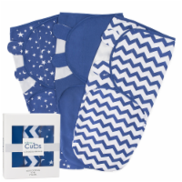 Swaddle Blanket Baby Girl Boy Easy Adjustable 3 Pack Infant Sleep Sack (Large, Dark Blue)