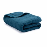 Muslin Blanket for Adults, Extra Large Twin 90” x 66” (Neptune)