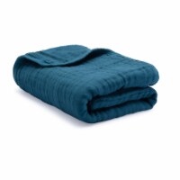 Baby Muslin Blanket, Large  47  x 47   Swaddle for Newborn (Neptune)