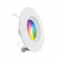 5/6 In. WiFi Smart 12W 1100LM Recessed Retrofit LED Downlight Kit, Alexa/Google, Wet Rated