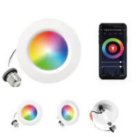 4 In. WiFi Smart 9W 810LM Recessed Retrofit LED Sleek Downlight Kit, Alexa/Google, Wet Rated