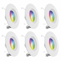5/6 In. WiFi Smart 12W 1100LM Recessed LED Retrofit Kit, Alexa/Google, Wet Rated (6 Pack)