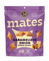 34 Degrees Mates Carmelized Onion Cheese Crisps Perspective: Main
