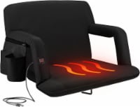 Alpcour Wide Heated Reclining Stadium Seat - Waterproof, Thick Padding