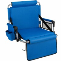 Alpcour Stadium Seat - Foldable, Padded, Backrest, Armrest, Pockets, Cup Holder