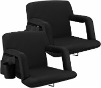 Alpcour 2-Pack Wide Reclining Stadium Seat - Waterproof, Extra Thick Padding,