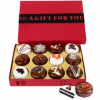 HOLIDAY COOKIES GIFT BASKET | GLUTEN FREE GOURMET CHOCOLATE COVERED COOKIES [12 COUNT]